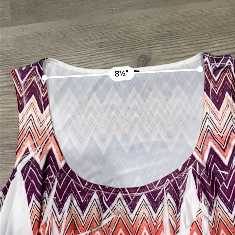 Zigzag Layered Ruffle Tank - Picture 8 of 10